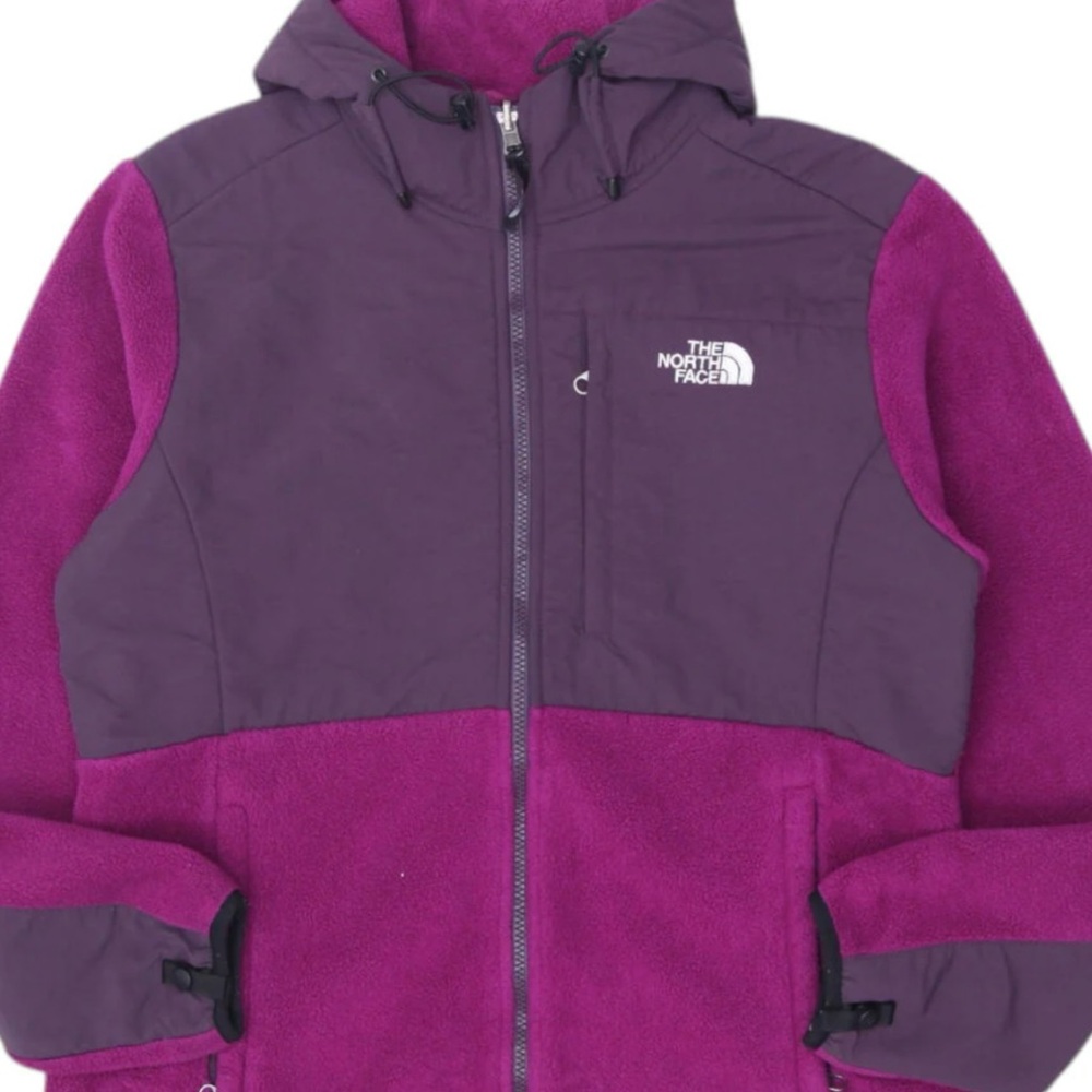 The North Face Girls' Two-Tone Plum and Magenta Fleece Hoodie
